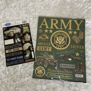 K & Company Army Scrapbook Stickers Addl Sticker sheet